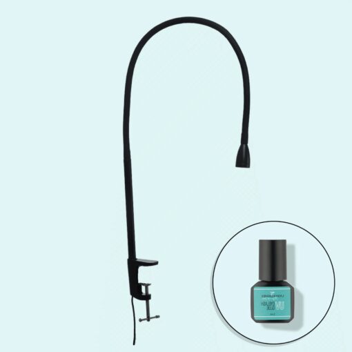 Lampă UV / LED de birou + Adeziv pentru gene UV / LED 3 ml.