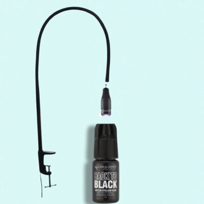 Lampă LED cu lumină albă cu focalizare reglabilă + Lipiciul meu preferat pentru gene UV/LED 3ml.