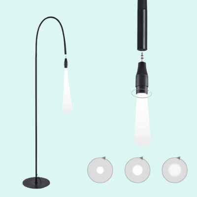 Lampă LED cu lumină albă cu focalizare reglabilă + 03 sec UV/LED adeziv pentru gene 3ml.