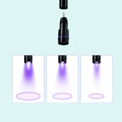 Cap de lampă înlocuibil cu focalizare și luminozitate reglabile pentru lămpi de gene UV/LED